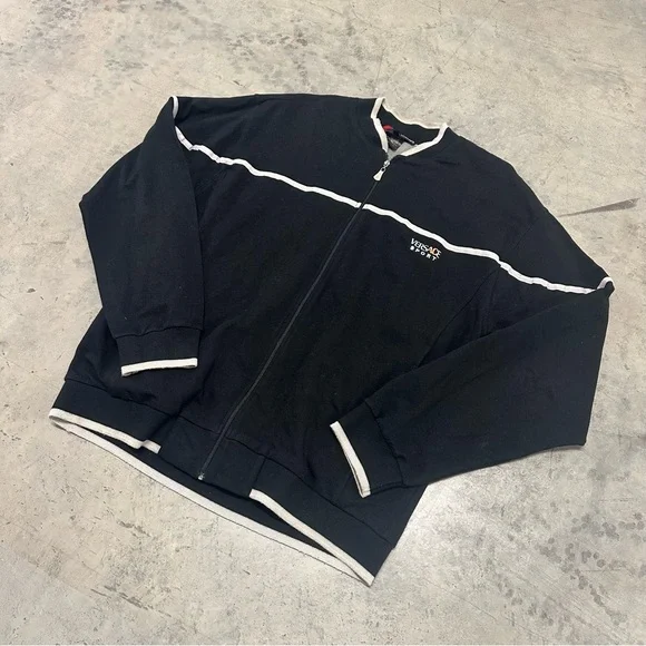 Vintage Versace Sport Black Silver Jacket - Picture 2 of 11